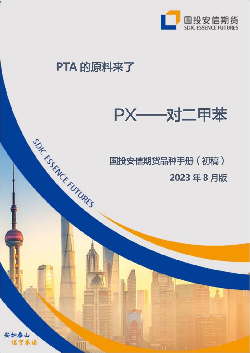 《P对二甲苯：PTA 的原料来了-20230831-国投安信期货-37页》 - 第1页预览图