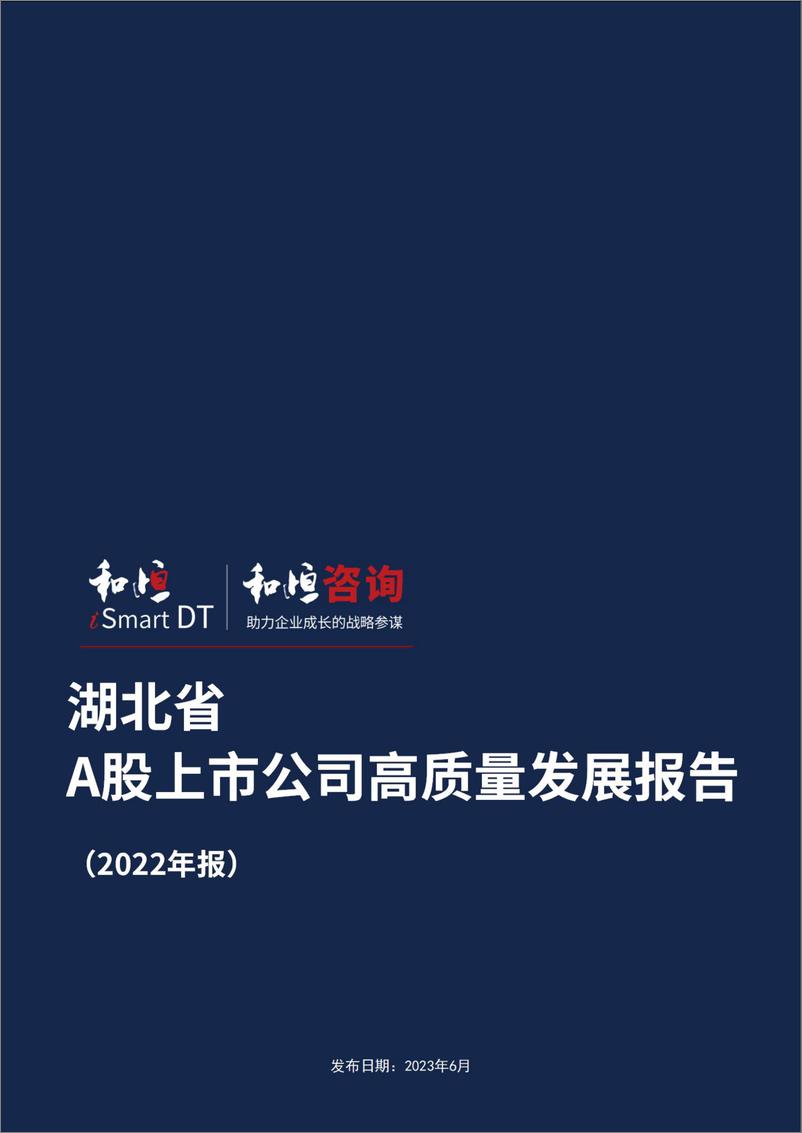 《_报告-湖北省A股上市公司高质量发展报告-2022年报-39页》 - 第1页预览图