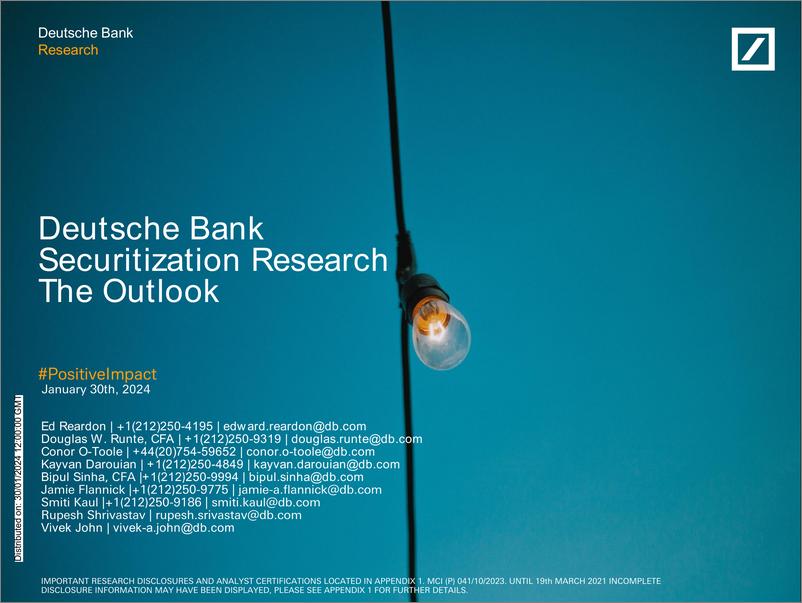 《Deutsche Bank-The Outlook MBS and Securitized Products-106223592》 - 第1页预览图