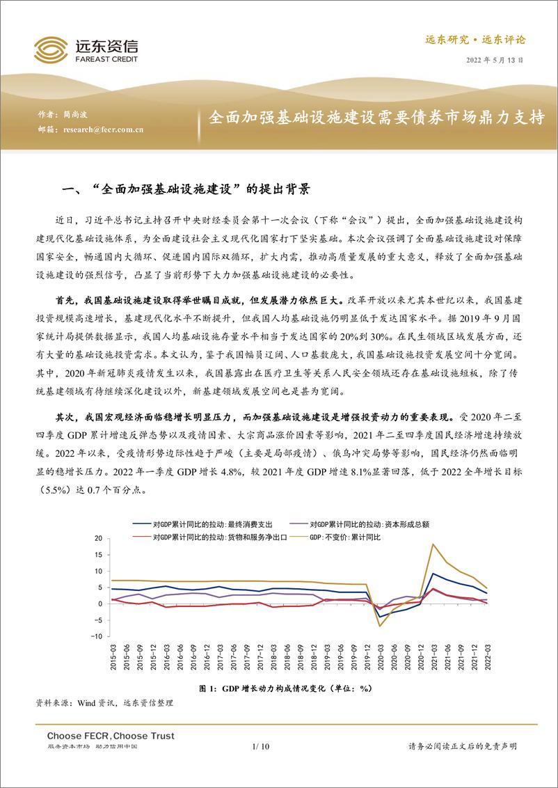 《远东资信-全面加强基础设施建设需要债券市场鼎力支持-10页》 - 第1页预览图