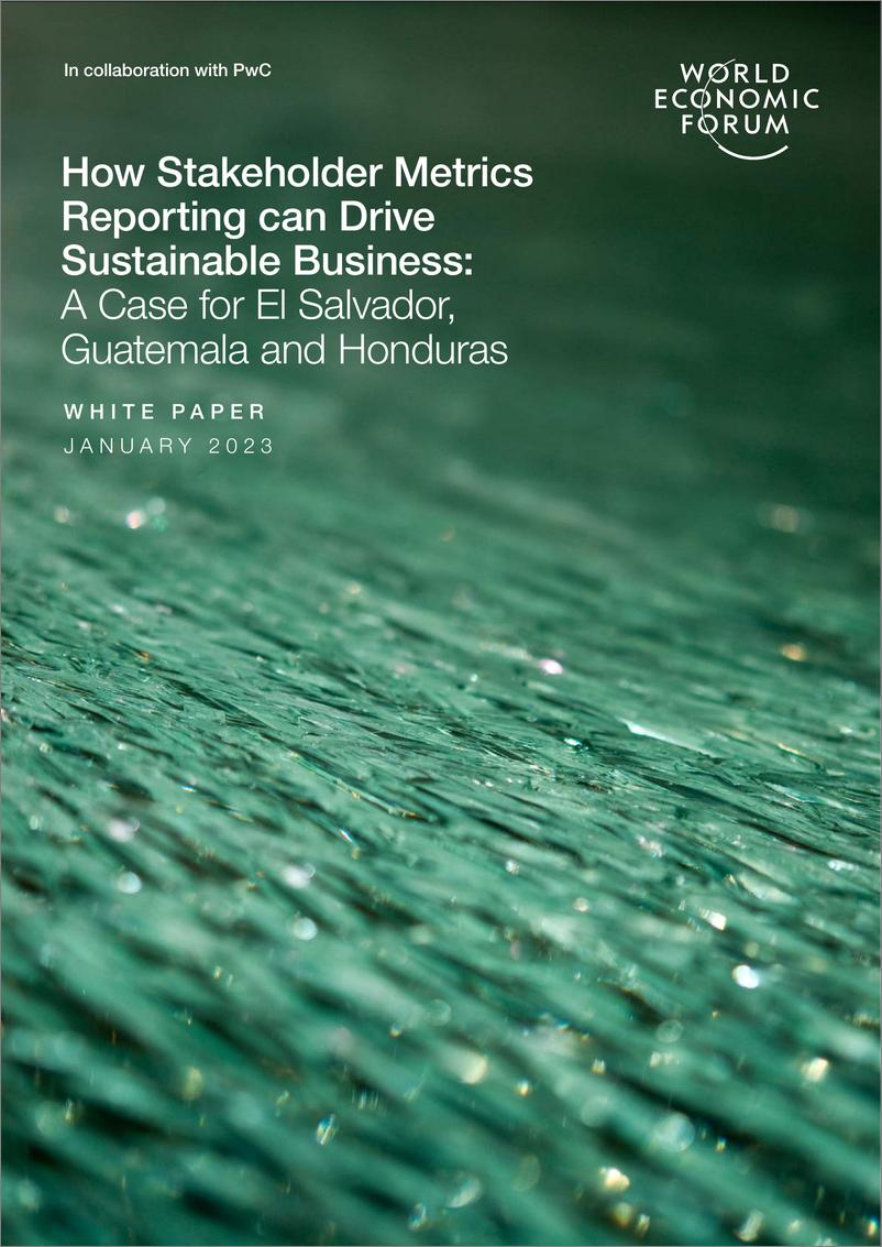 《世界经济论坛-利益相关者指标报告如何推动可持续商业：萨尔瓦多、危地马拉和洪都拉斯的案例（英）-2023.1-29页》 - 第1页预览图