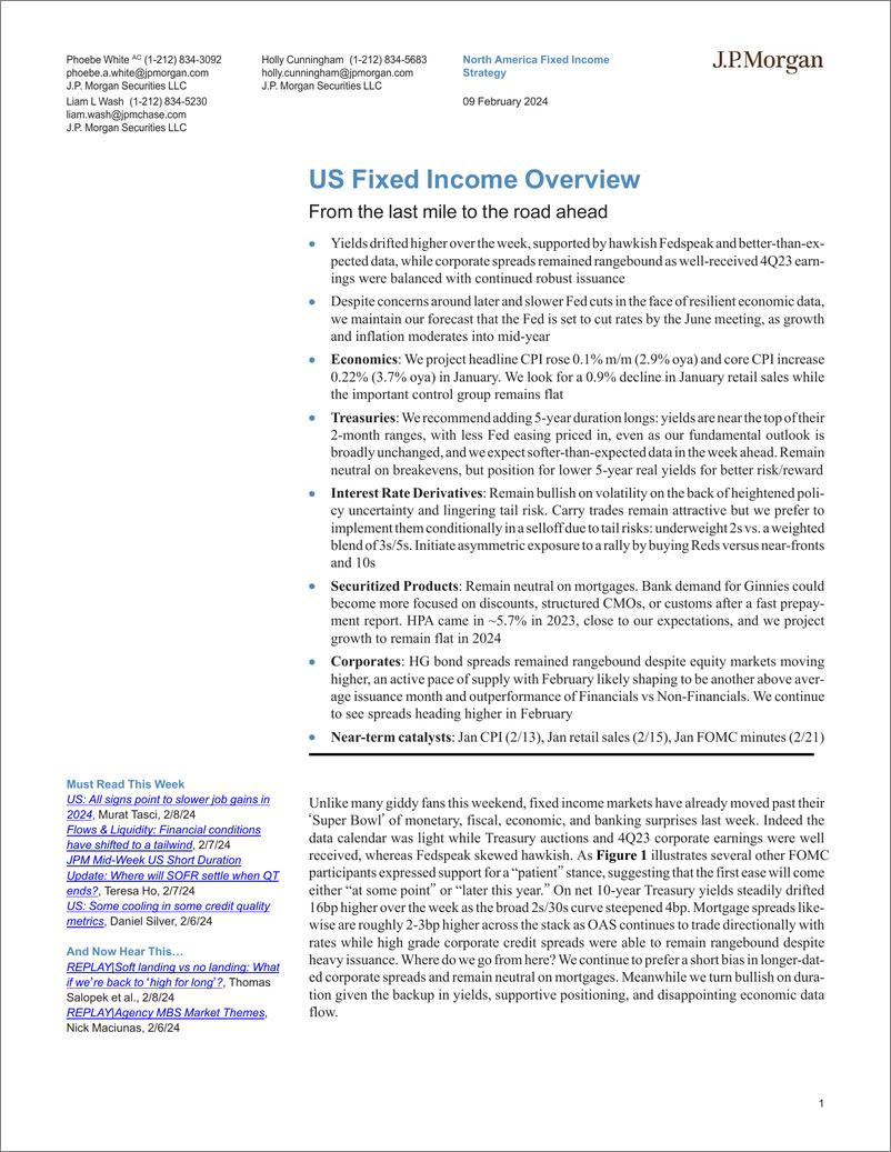 《JPMorgan Econ  FI-US Fixed Income Overview From the last mile to the road ahea...-106450345》 - 第1页预览图