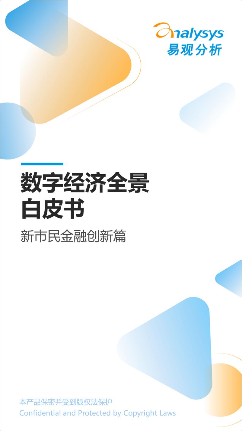 《2022数字经济全景白皮书-新市民金融创新篇-易观分析》 - 第1页预览图