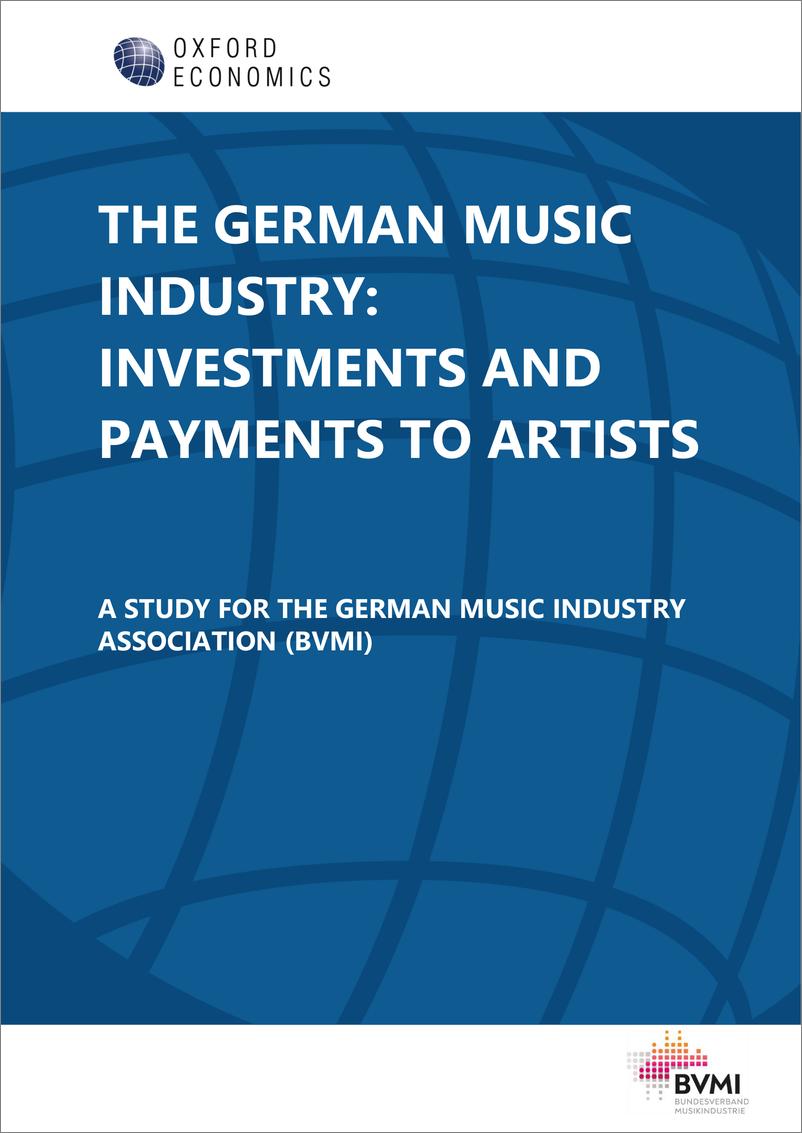 《牛津经济研究院-德国音乐产业：对艺术家的投资与支付（英）-2024.3-24页》 - 第1页预览图