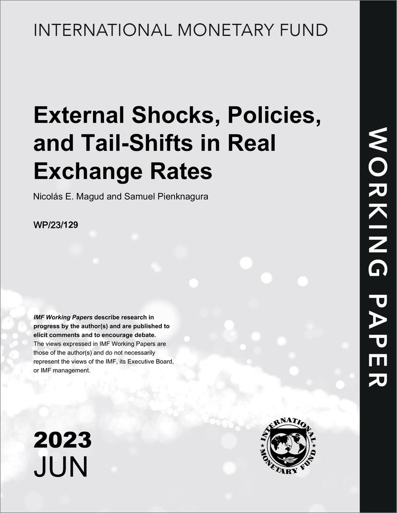 《IMF-外部冲击、政策和实际汇率的尾部变动（英）-2023.6-51页》 - 第1页预览图