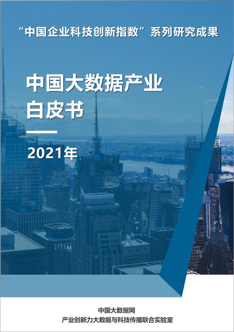 《2021年大数据产业白皮书-中国大数据网》 - 第1页预览图