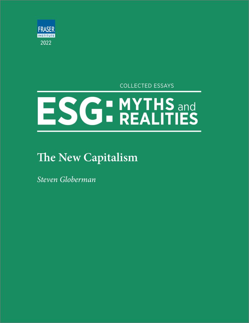 《菲沙研究所-ESG：神话与现实-新资本主义（英）-2022-12页》 - 第1页预览图