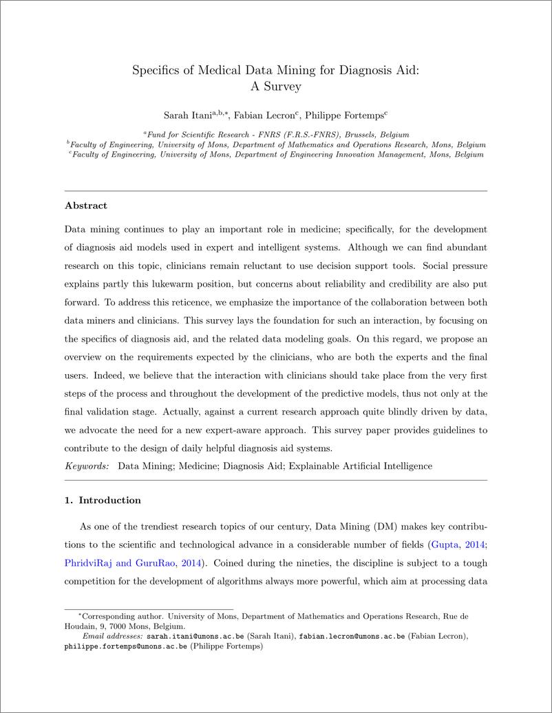 《用于诊断辅助的医学数据挖掘的特点（英）-46页》 - 第1页预览图