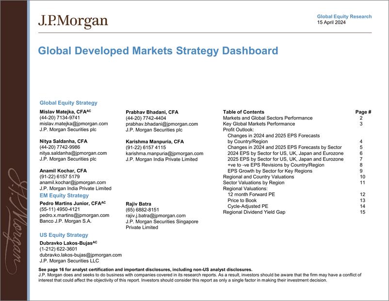 《JPMorgan-Global Developed Markets Strategy Dashboard-107597073》 - 第1页预览图