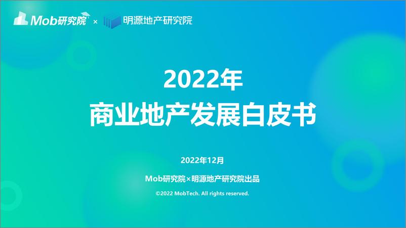 《2022年商业地产发展白皮书》 - 第1页预览图