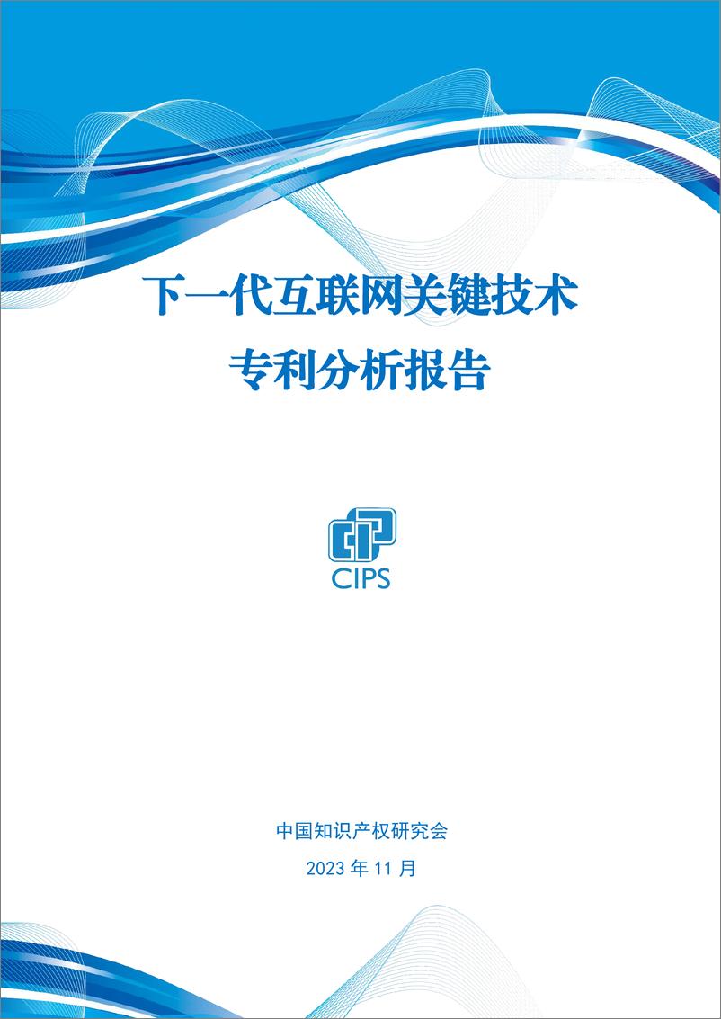 《中国知识产权研究会：2023下一代互联网关键技术专利分析报告》 - 第1页预览图