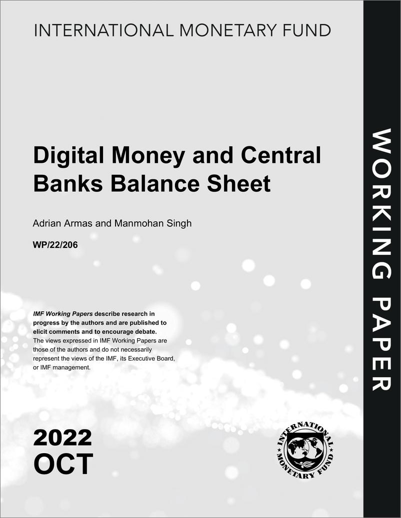 《IMF-数字货币与中央银行资产负债表（英）-2022.10-29页》 - 第1页预览图