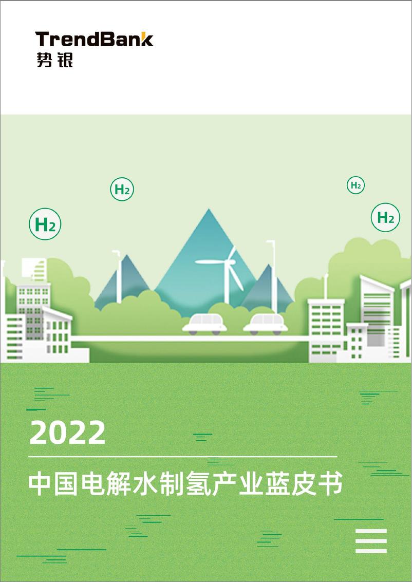 《中国电解水制氢产业蓝皮书2022-88页》 - 第1页预览图