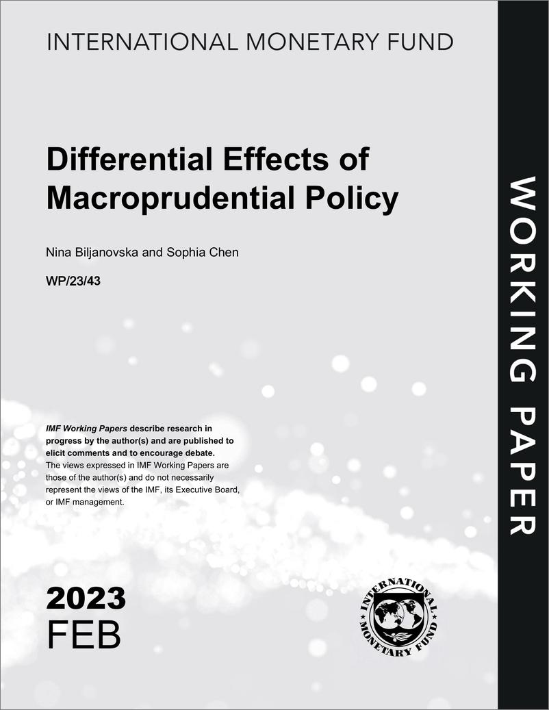 《IMF-宏观审慎政策的差异效应（英）-2023.2-45页》 - 第1页预览图