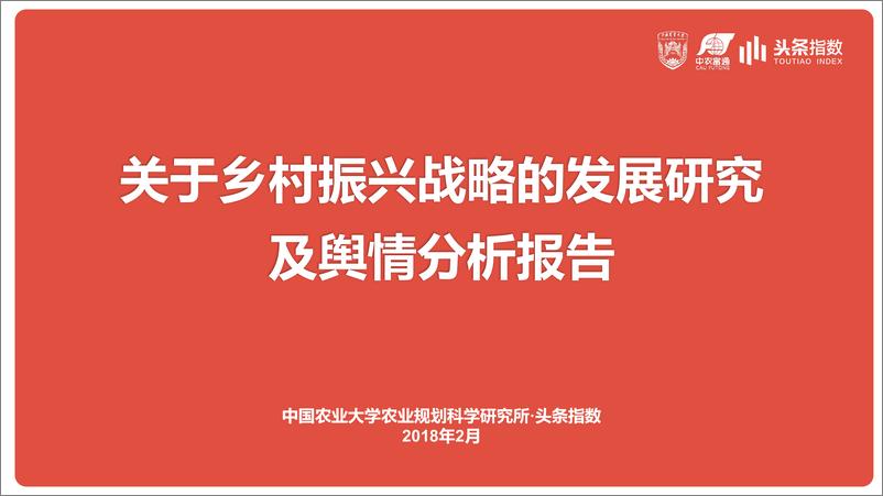 《关于乡村振兴战略的发展研究与舆情分析》 - 第1页预览图