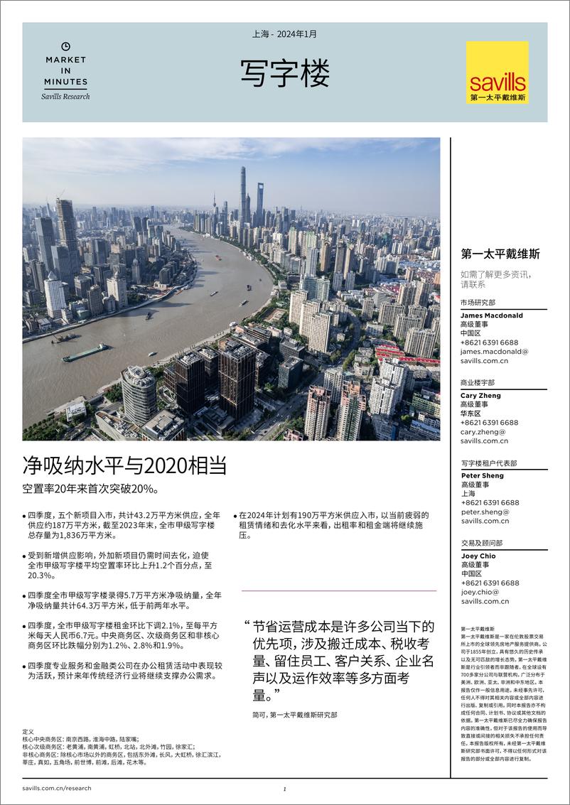 《上海写字楼 2023年第四季度》 - 第1页预览图