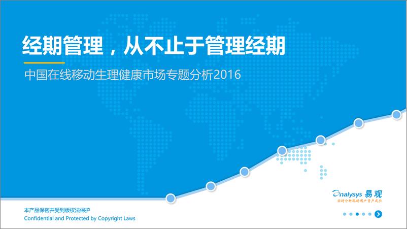 《中国在线移动生理健康市场研究专题分析2016》 - 第1页预览图