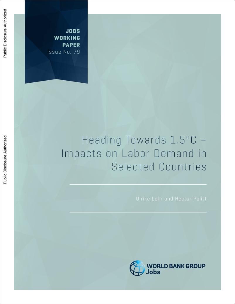 《世界银行-迈向1.5ºC-对选定国家劳动力需求的影响（英）-2024-45页》 - 第1页预览图