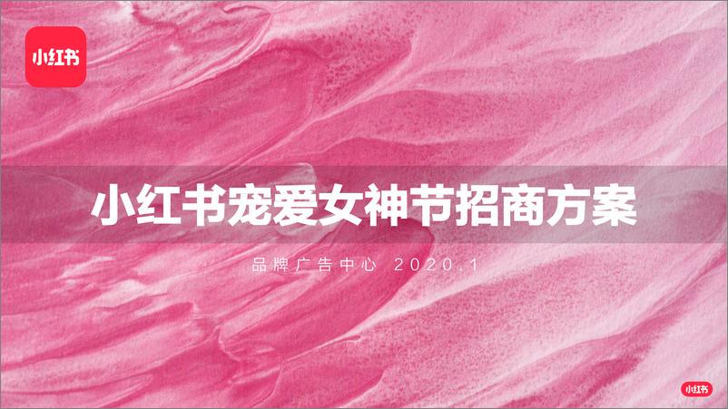 《2020小红书宠爱女神节招商方案》 - 第1页预览图