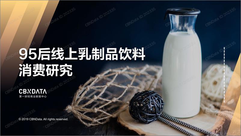 《95后线上乳制品饮料消费研究》 - 第1页预览图