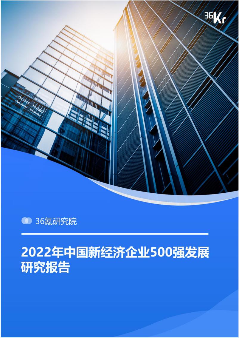 《2022年中国新经济企业500强发展研究报告-36氪研究院-2022-86页》 - 第1页预览图