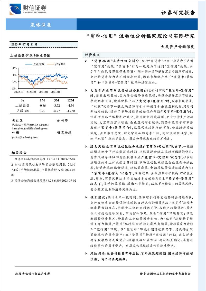 《大类资产专题深度：“货信用”流动性分析框架理论与实际研究-20230711-财信证券-27页》 - 第1页预览图