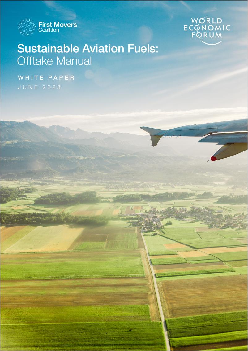 《世界经济论坛-可持续航空燃料：承购手册（英）-2023.6-33页》 - 第1页预览图