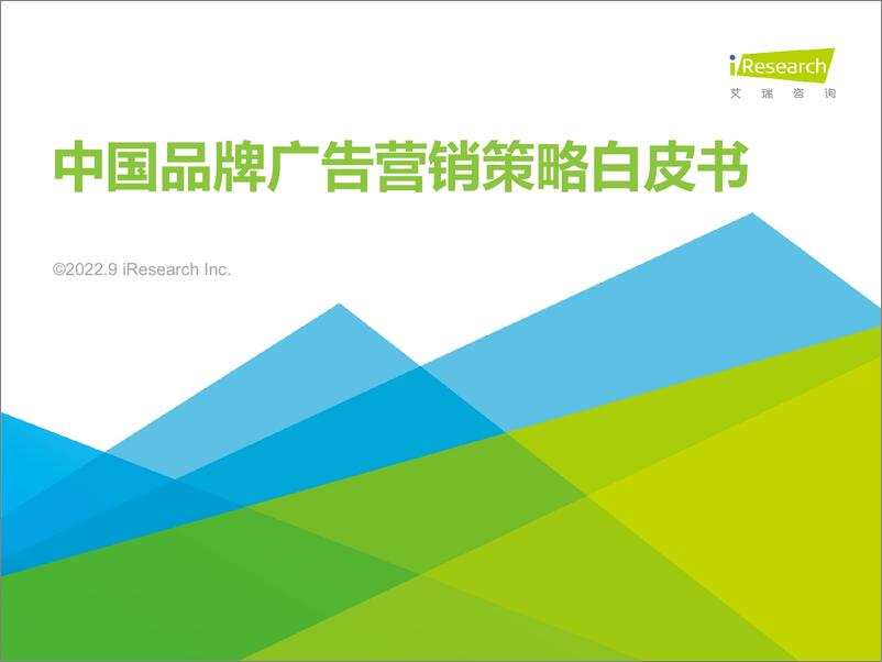 《2022年中国品牌广告营销策略白皮书-艾瑞咨询》 - 第1页预览图