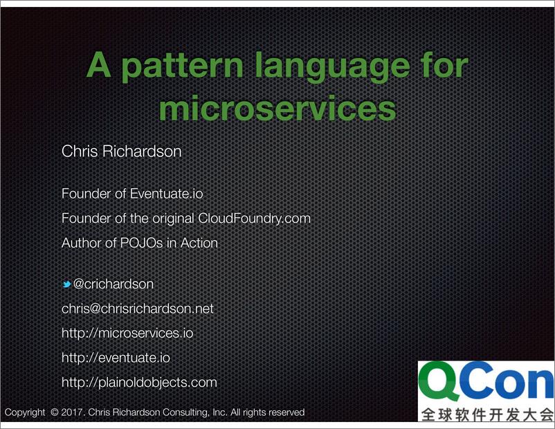 《A pattern language for microservices Chris Richardson》 - 第1页预览图