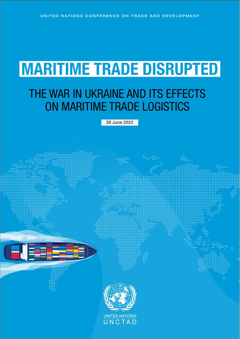 《联合国贸易发展委员会-海上贸易中断：乌克兰战争及其对海上贸易物流的影响（英）-2022.6-11页》 - 第1页预览图
