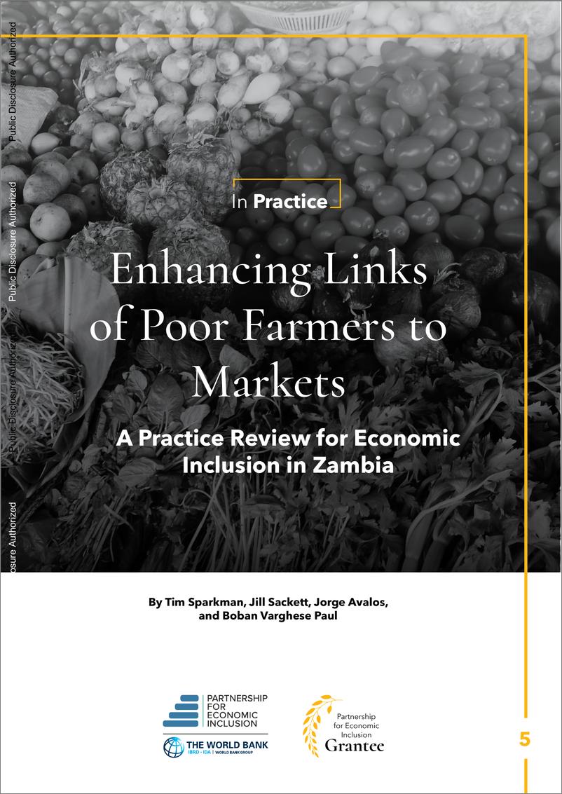 《世界银行-加强贫困农民与市场的联系：赞比亚经济包容性实践回顾（英）-2022.9-50页》 - 第1页预览图