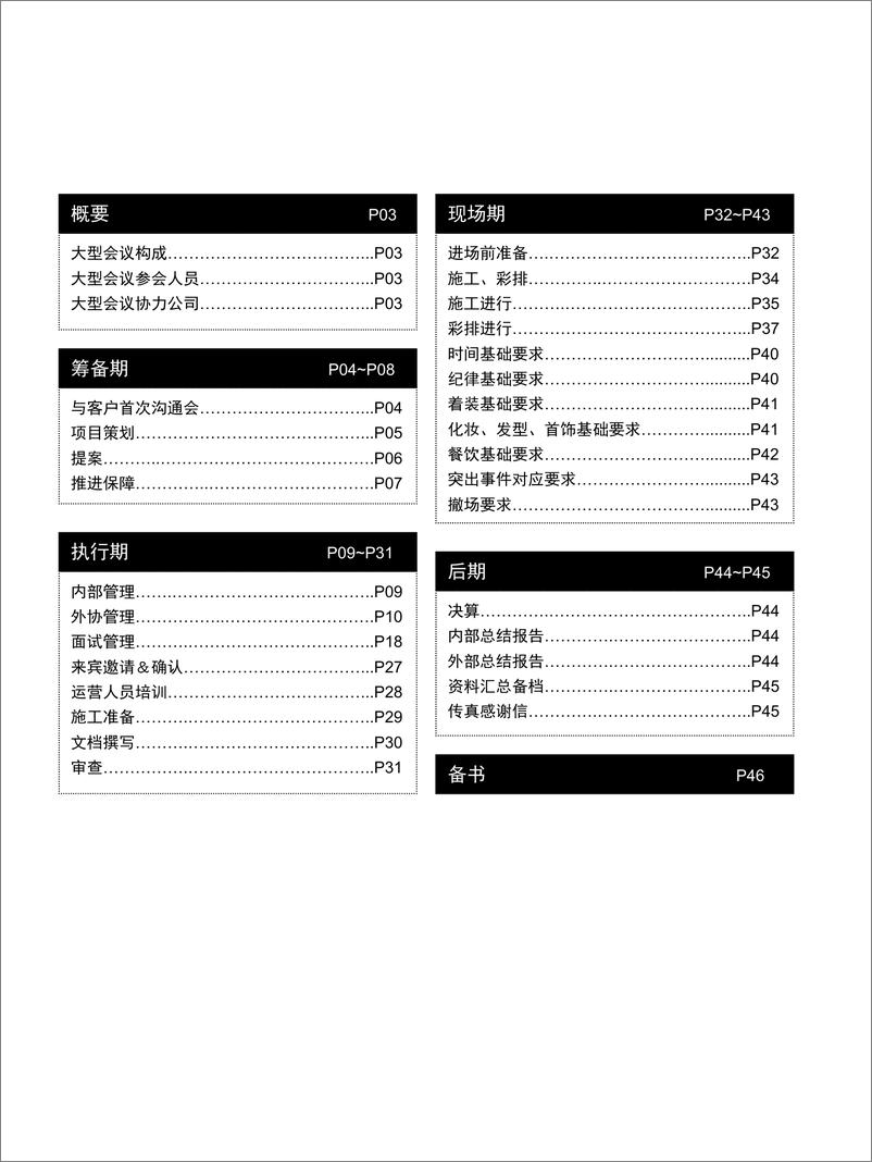 《大型会议活动流程自查手册》 - 第1页预览图