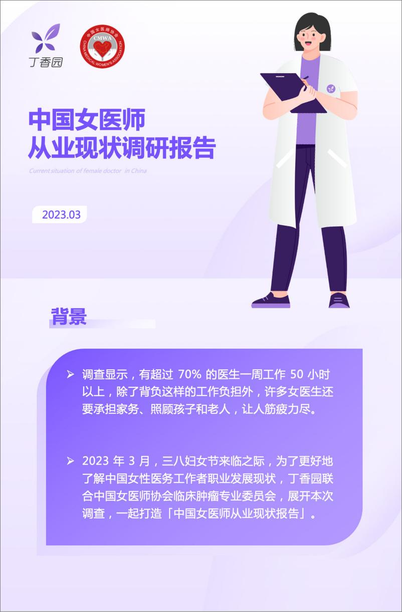 《丁香园：中国女医师从业现状调研报告-24页》 - 第1页预览图