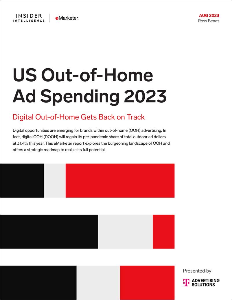 《eMarketer：2023年美国户外广告支出（英文）》 - 第1页预览图