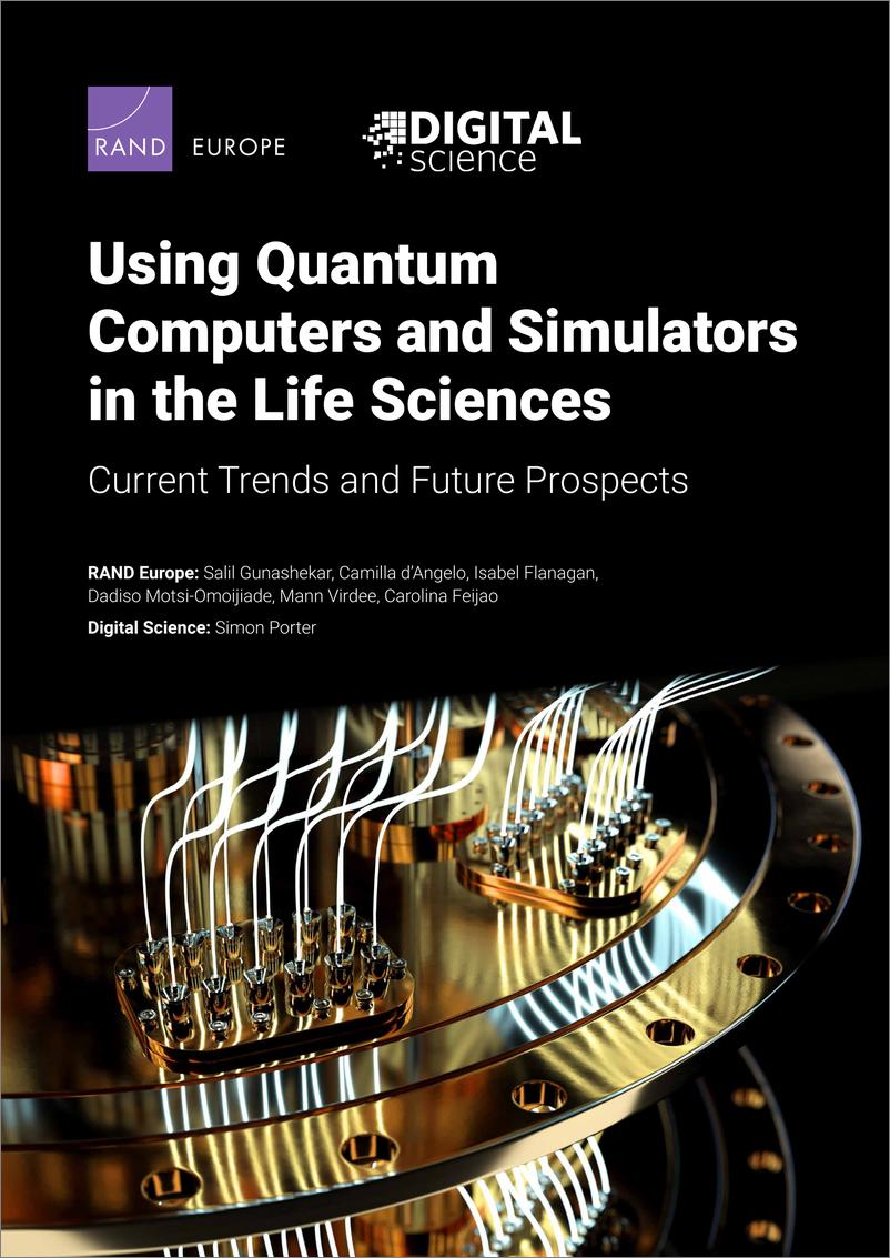 《兰德-在生命科学中使用量子计算机和模拟器的当前趋势和未来展望（英）-133页》 - 第1页预览图