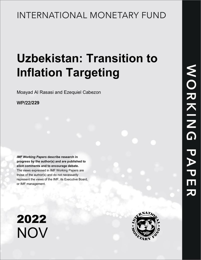 《IMF-乌兹别克斯坦向通胀目标过渡（英）-2022.11-27页》 - 第1页预览图