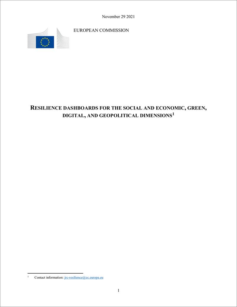 《欧盟社会和经济、绿色、数字、地缘政治弹性报告（英）-40页》 - 第1页预览图