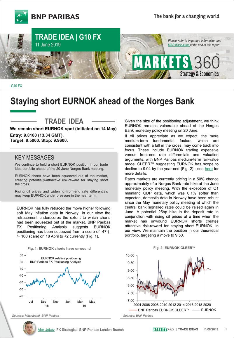 《巴黎银行-全球-外汇策略-在挪威央行出手之前做空欧元-20190611-6页》 - 第1页预览图
