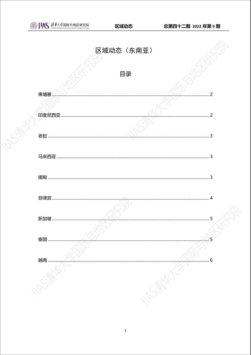 《区域动态》第四十二期：东南亚动态-7页 - 第1页预览图