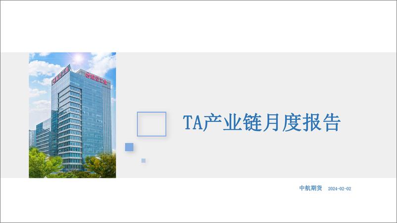 《TA产业链月度报告-20240202-中航期货-14页》 - 第1页预览图