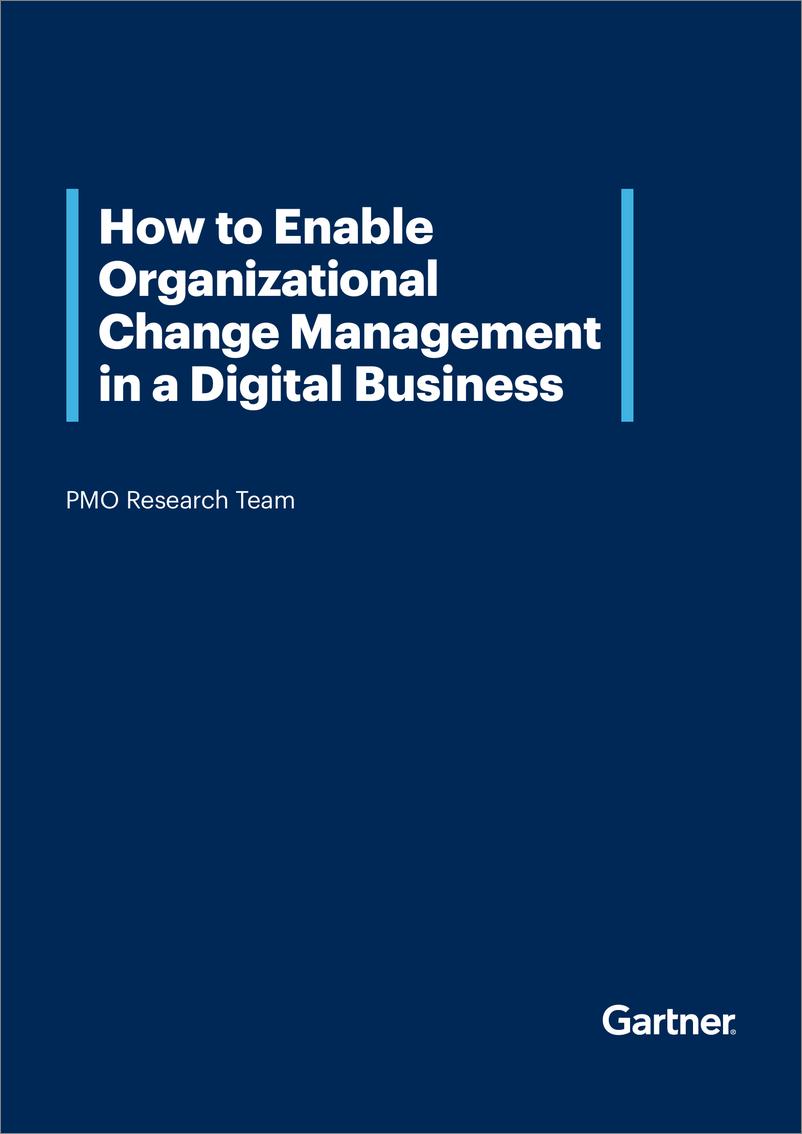 《gartner -如何在数字企业中实现组织变革管理（英）-2022.5-14页》 - 第1页预览图