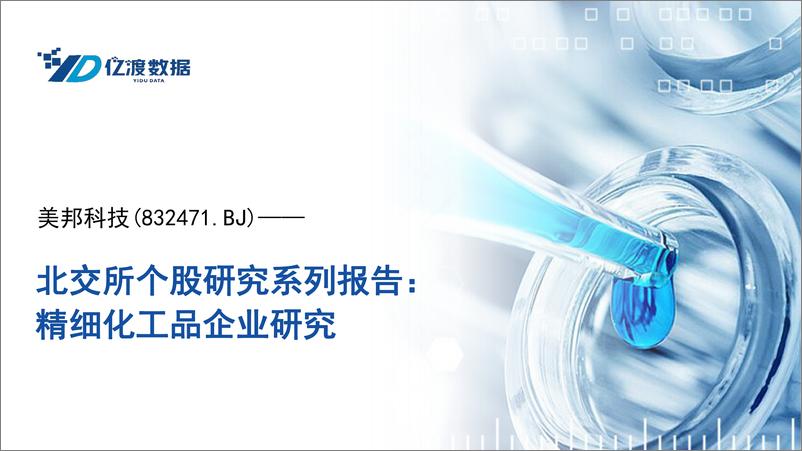 《亿渡数据-美邦科技-832471-北交所个股研究系列报告精细化工品企业研究-230824》 - 第1页预览图