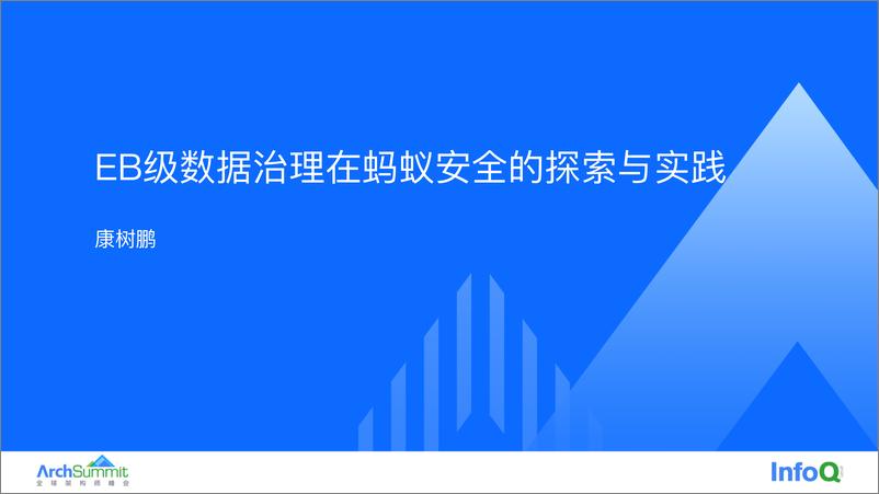 《EB 级数据治理在蚂蚁安全的探索与实践 康树鹏》 - 第1页预览图