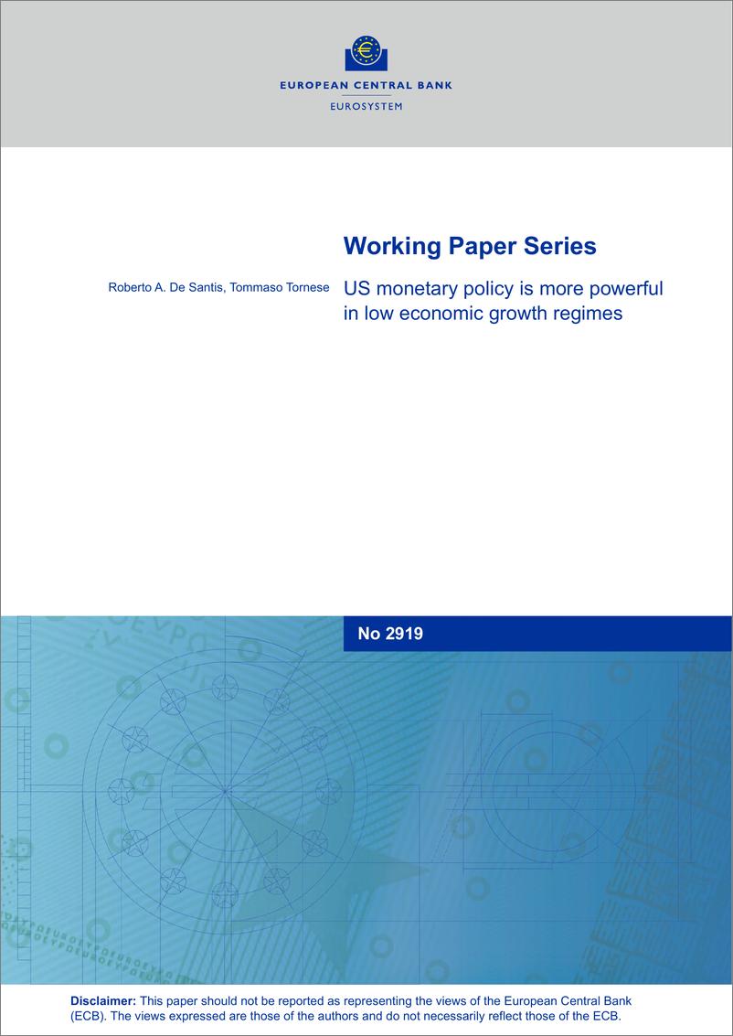 《欧洲央行-美国的货币政策在低经济增长体制下更有力（英）-2024.3-48页》 - 第1页预览图