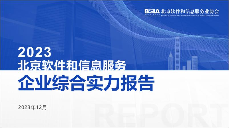 《北京软协：2023北京软件和信息服务企业综合实力报告》 - 第1页预览图