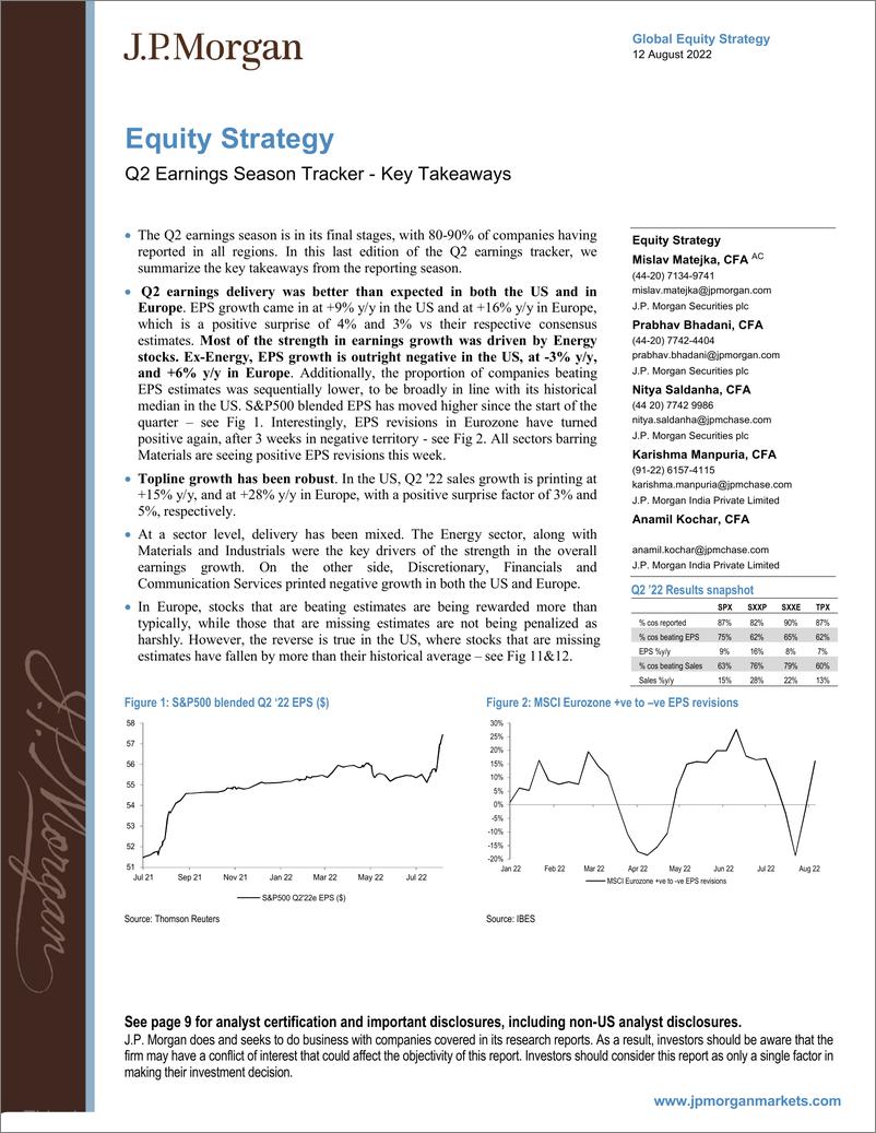 《Equity Strategy-Q2 Earnings Season Tracker - Key Takeaways》 - 第1页预览图