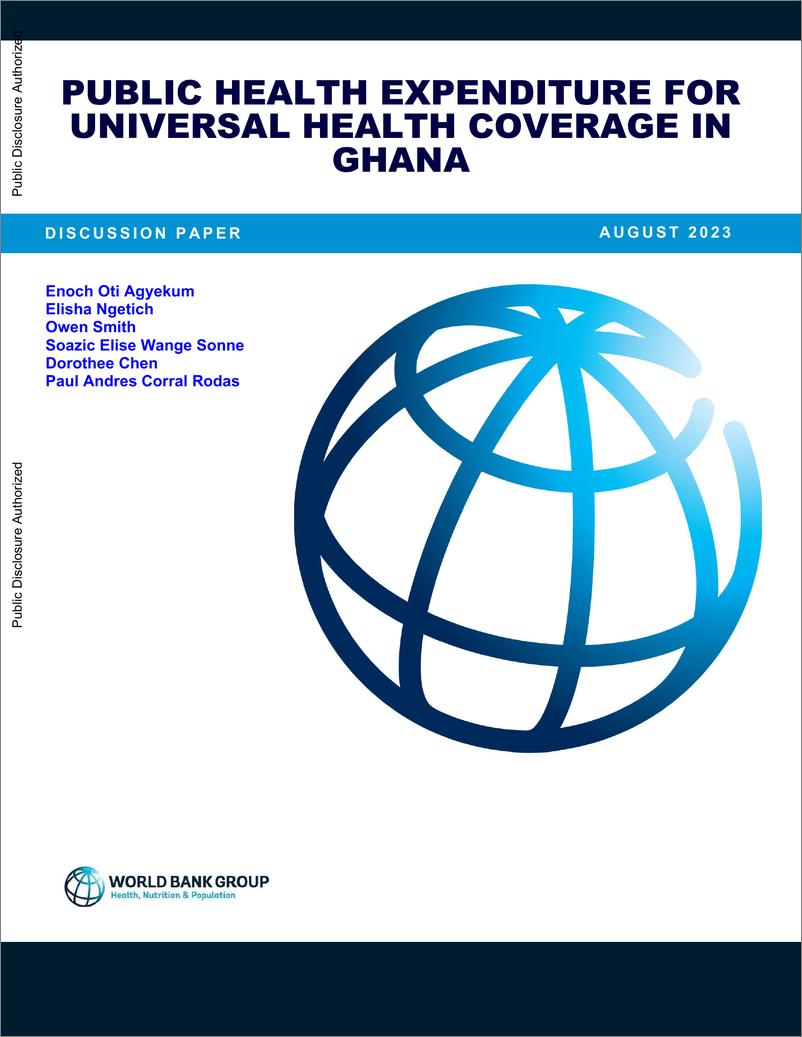 《世界银行-加纳全民健康覆盖的公共卫生支出（英）-83页》 - 第1页预览图