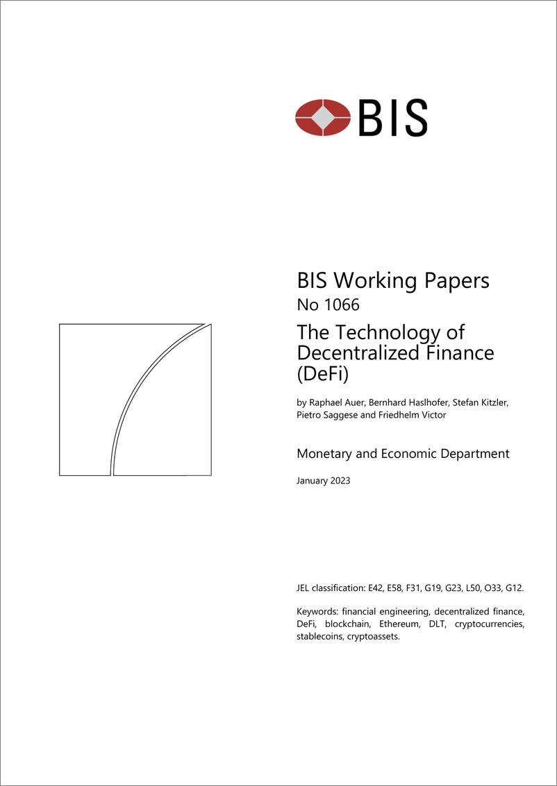 《国际清算银行-去中心化金融技术（DeFi）（英）-2023.1-36页》 - 第1页预览图