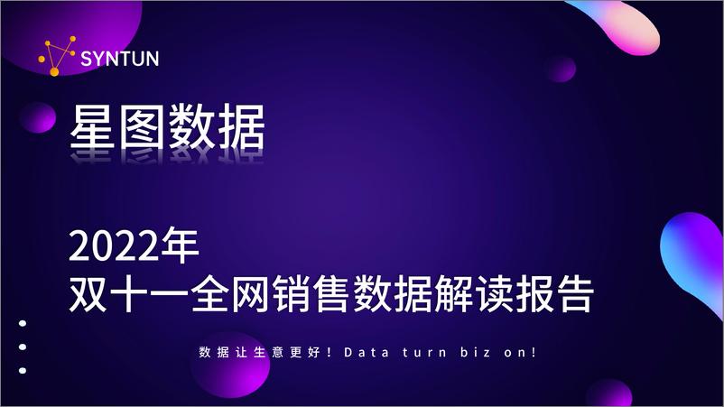 《2022年双十一全网销售数据解读报告-39页》 - 第1页预览图