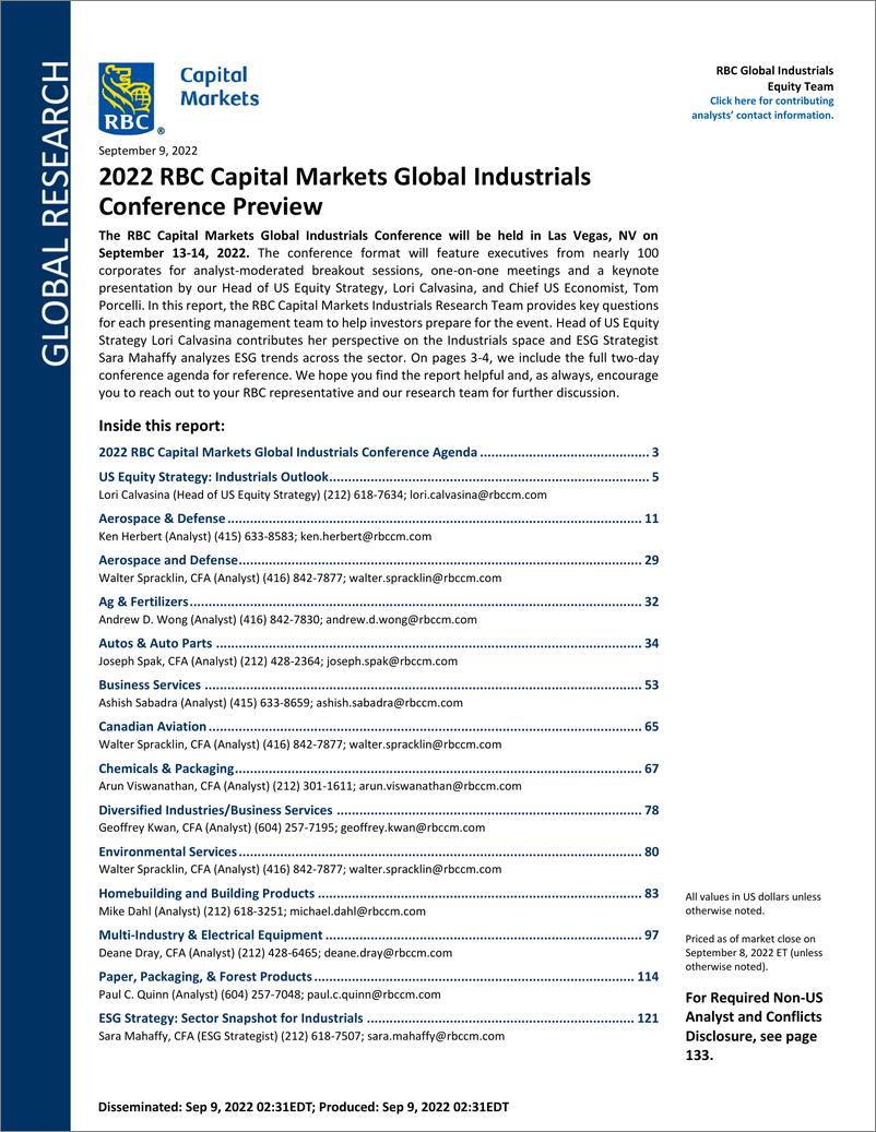 《2022 RBC Capital Markets Global Industrials Conference Preview》 - 第1页预览图